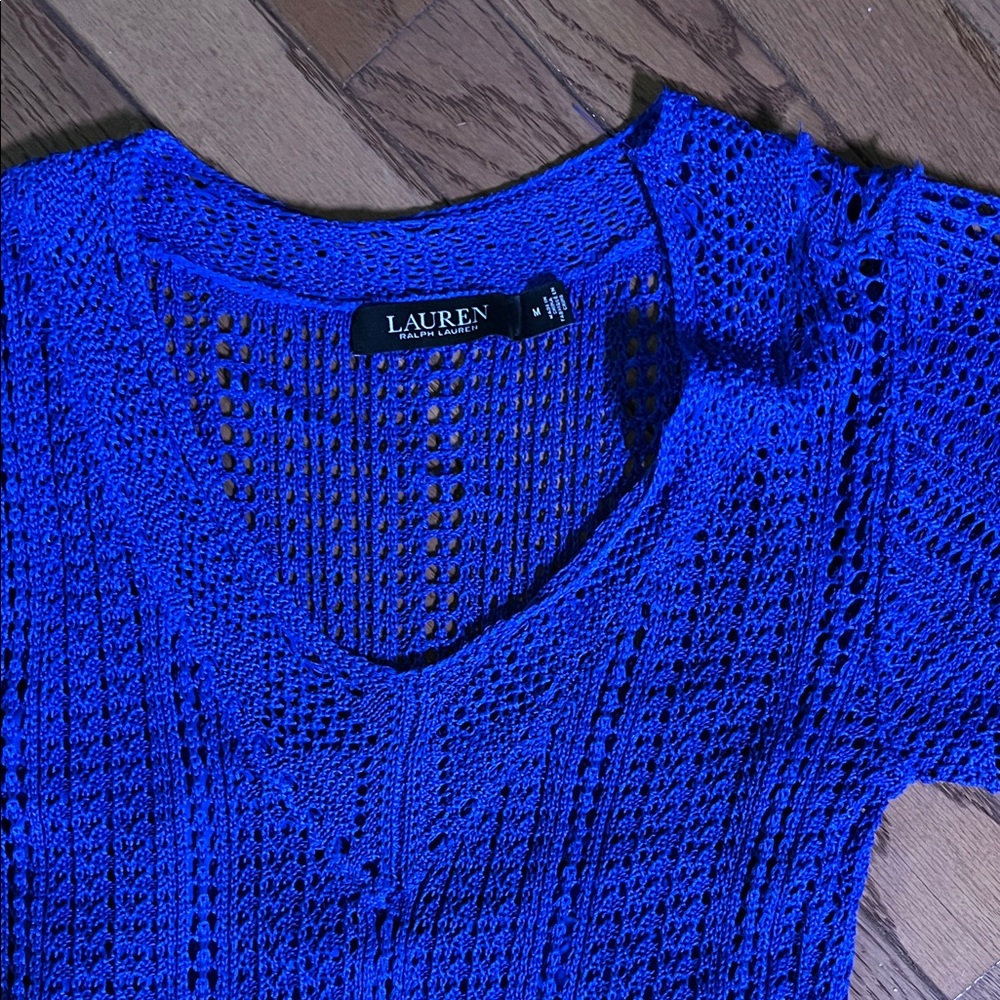 Polo Ralph Lauren Women's V-Neck Blue Sweater